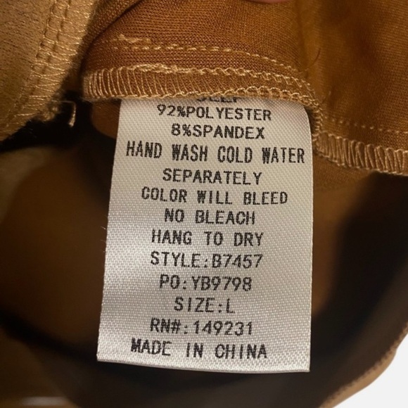 NWT Faux Suede Camel Moto Jacket Zip Belted Biker Style Epaulet Stretch Women L - Picture 7 of 8